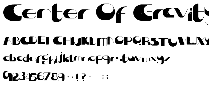 Center of Gravity font
